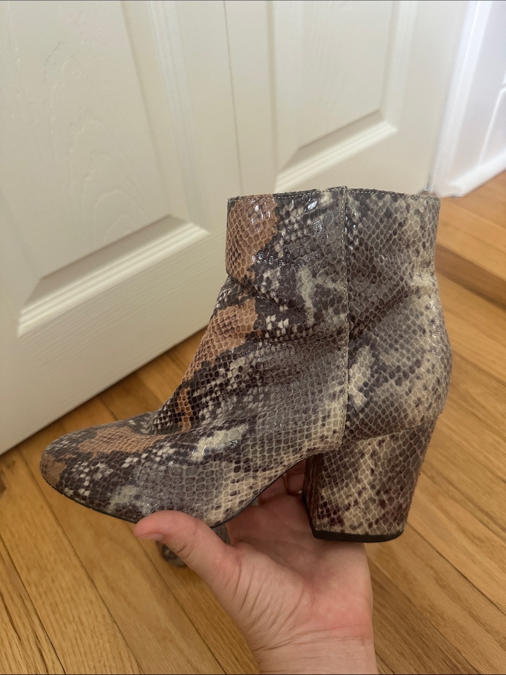 ASOS Faux Snakeskin Booties